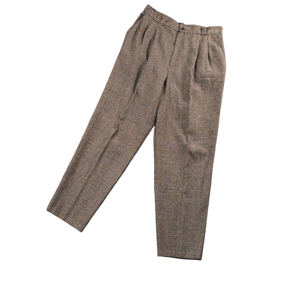 Vintage Fundamental Things Academia Plaid Pleated Trousers Women's 16 Workwear